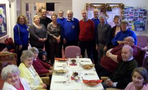 Members of Dunbar Rotary Club at the Day Centre on Christmas Day.