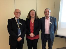 Sue with President Phil and Junior Vice President Richard