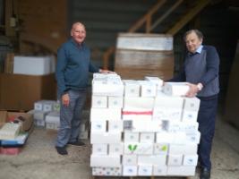 Preparing a pallet for onward transport