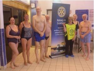 Swimmers at Bannatyne's for the Swimarathon