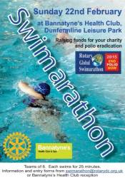 Swimarathon: Bannatyne's 22nd February at 1pm