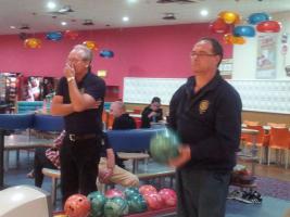 Concentrating at the ten pin bowling competition