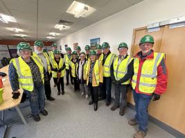 All kitted out with PPE ready for the tour of the site