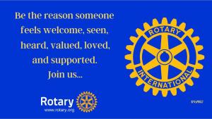 Rotary logo - join us