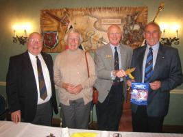 Claus and Milly Grah from Solingen Rotary Club in Germany, President Crawford, V.P. Martin Ross  