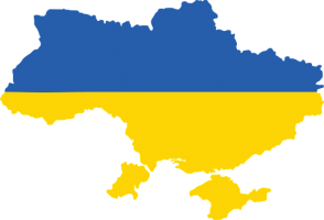Ukraine flag/map
