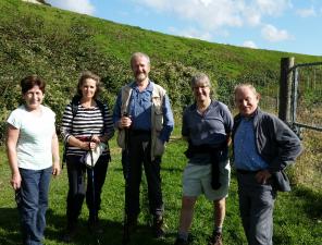 The walking group - excluding the photographer at Bletchingly quarry