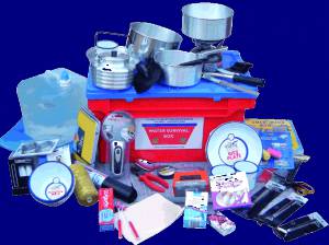 Rotary water Survival Box contents