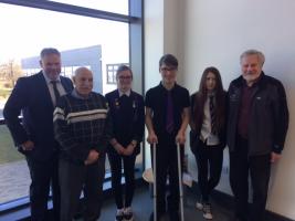 The picture shows some of the winning participants along with two Rotarians and Mr Jason Hynes – Principle Teacher of English at Levenmouth Academy