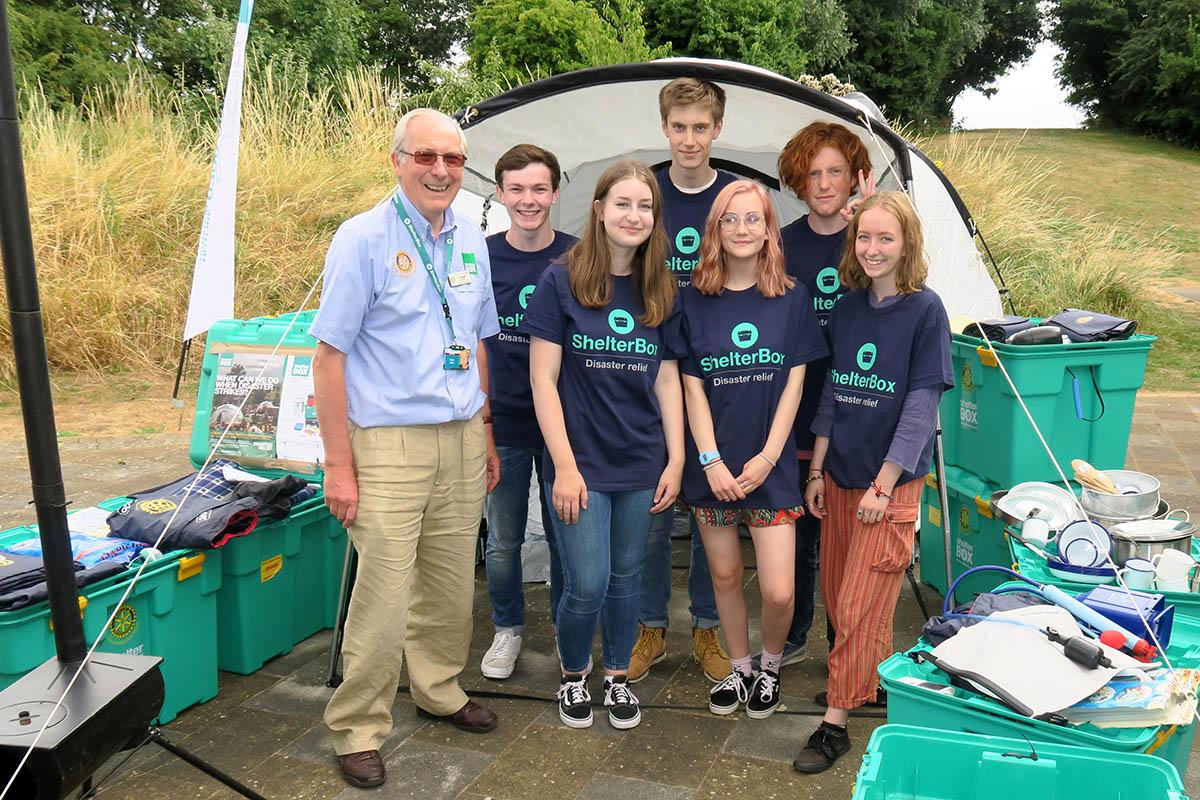 Some of the Interact team with the ShelterBox display.