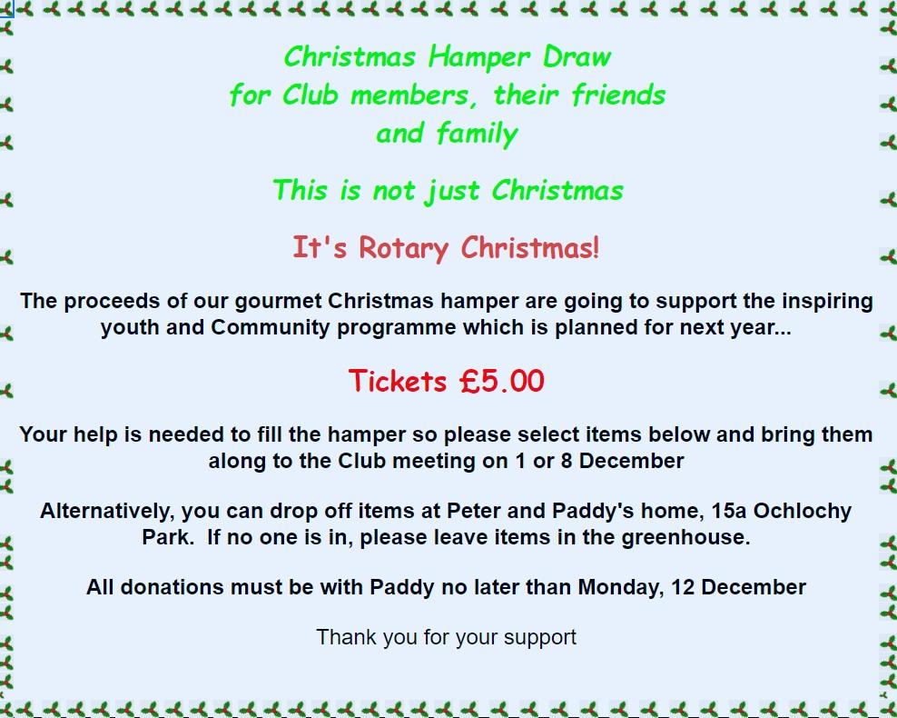 Christmas Hamper Draw