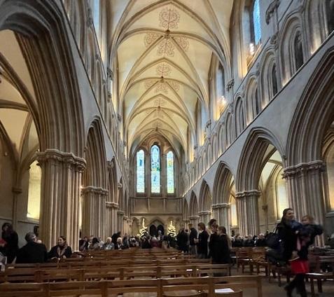 Wells Cathedral at Xmas.