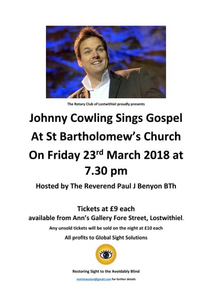 23rd March 2018 - Johnny Cowling Sings Gospel at St Bartholomew's Church