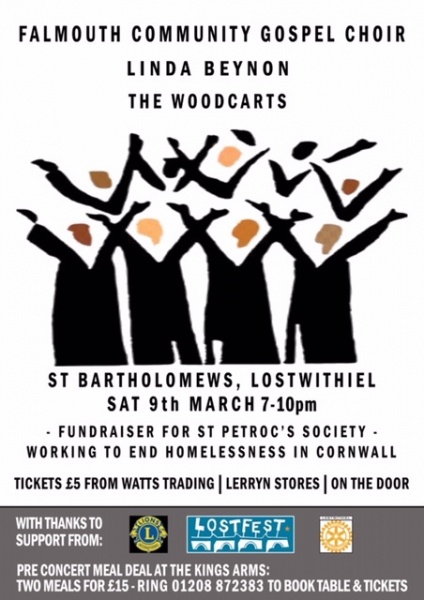 St Petroc's Gospel Choir Concert, St Barts, Lostwithiel, 9th March 2019, 7-10pm