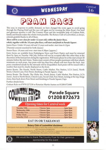 2016 Carnival Programme Page 21