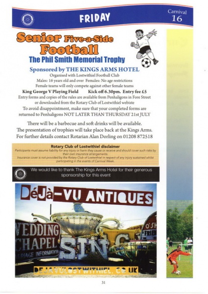 2016 Carnival Programme Page 31