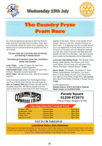 Lostwithiel Carnival Programme Page 26