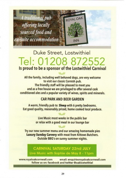 Lostwithiel Carnival Programme Page 29