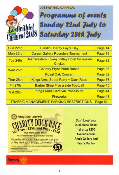 2018 Carnival Programme Page 02