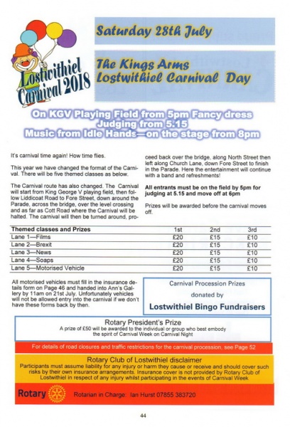 2018 Carnival Programme Page 44