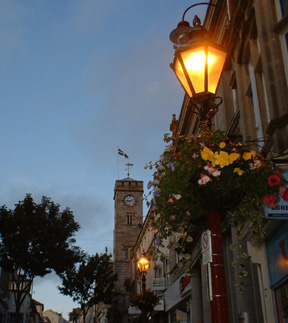 Redruth Town Clock by night