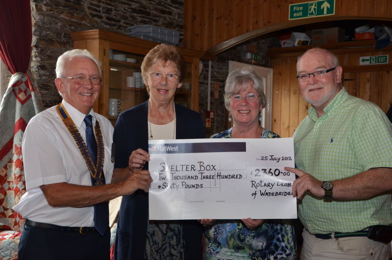 President Ken with Nan Girling, Ruth Portway and Tom Henderson, OBE>