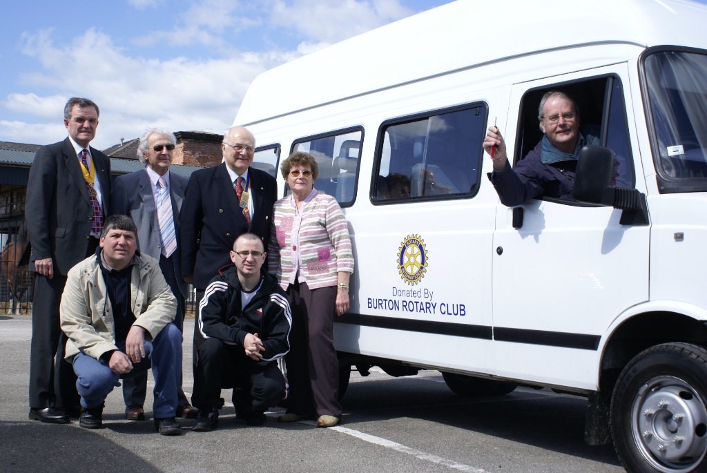 A minibus we donated to Burton CREST 

