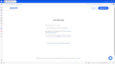 A Zoom 'Join meeting' page