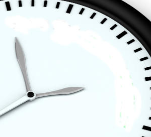 Part of a clock face
