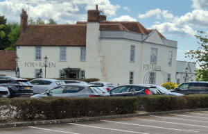 A large white pub