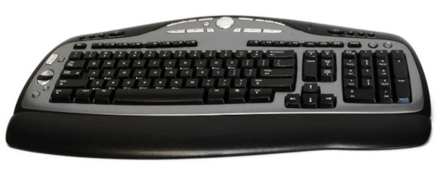 Photograph of a black computer keyboard