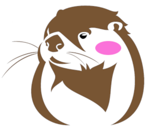 Stylised drawing of a bludhing otter