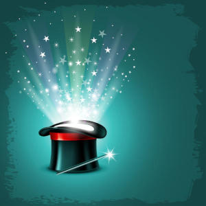 Graphic of a magician's top hat