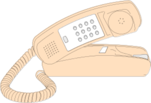 Computer image of an early push-button phone