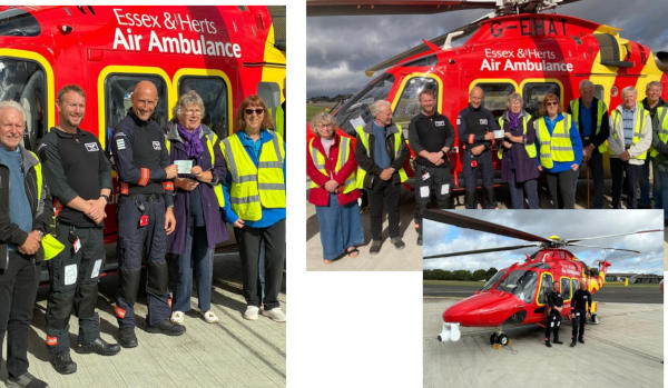 More photos taken on the day A montage of three photographs of an air ambulance