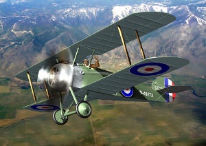 RAF biplane from WWI