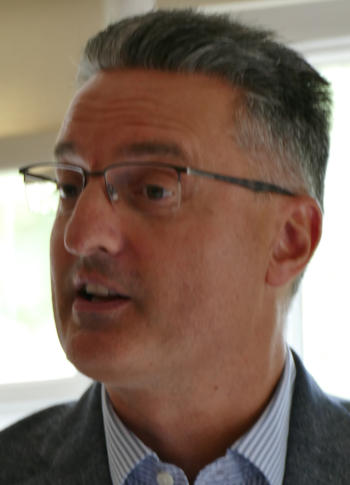 A man wearing glasses