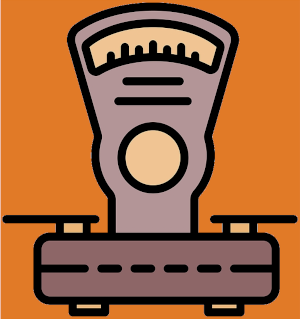 Drawing of an old-fashioned pair of shop scales