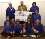 Girl Guides with Titsey Rotary President