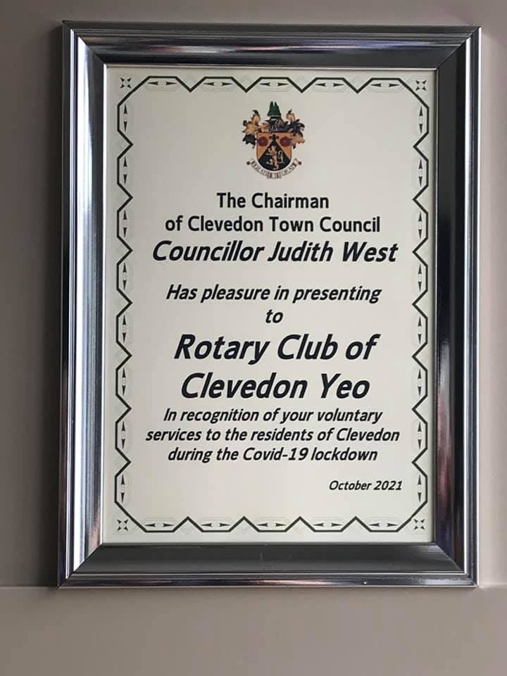 Clevedon Yeo Rotary Club Town Council Award