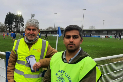 Rotary Club Clevedon Yeo Match Ball Sponsor Clevedon Town FC 13Jan23