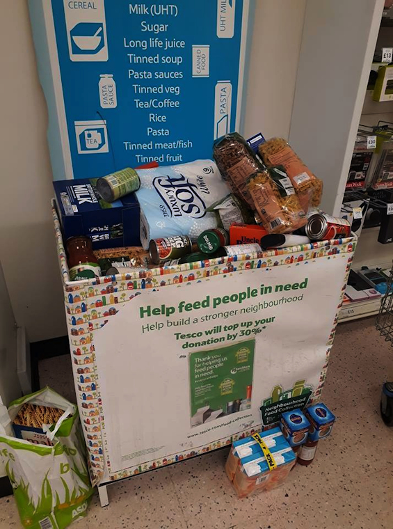 Tesco Foodbank Collection Clevedon