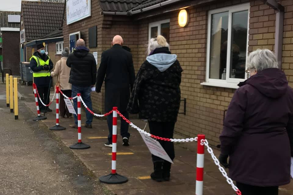 Clevedon Yeo Rotary Stewarding Vaccination Day at Clevedon Rugby Club