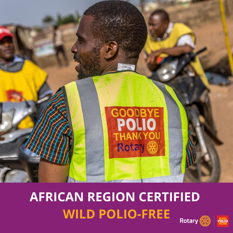 Africa certified Wild Polio Free