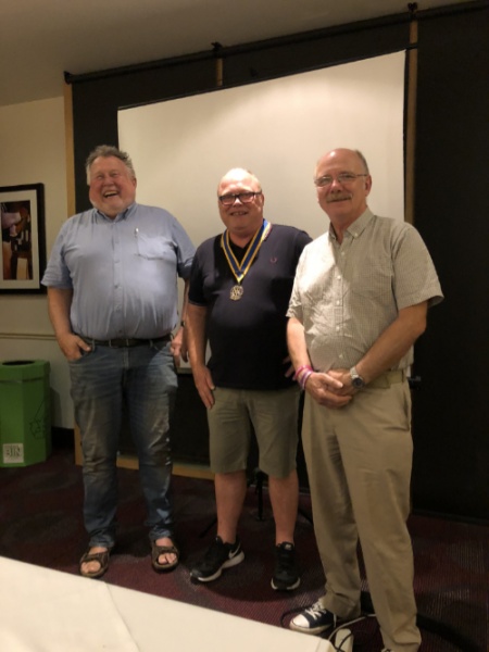 2018/19 President Chris Riley welcomes Mike Wigginton and Andy McKay to the Club