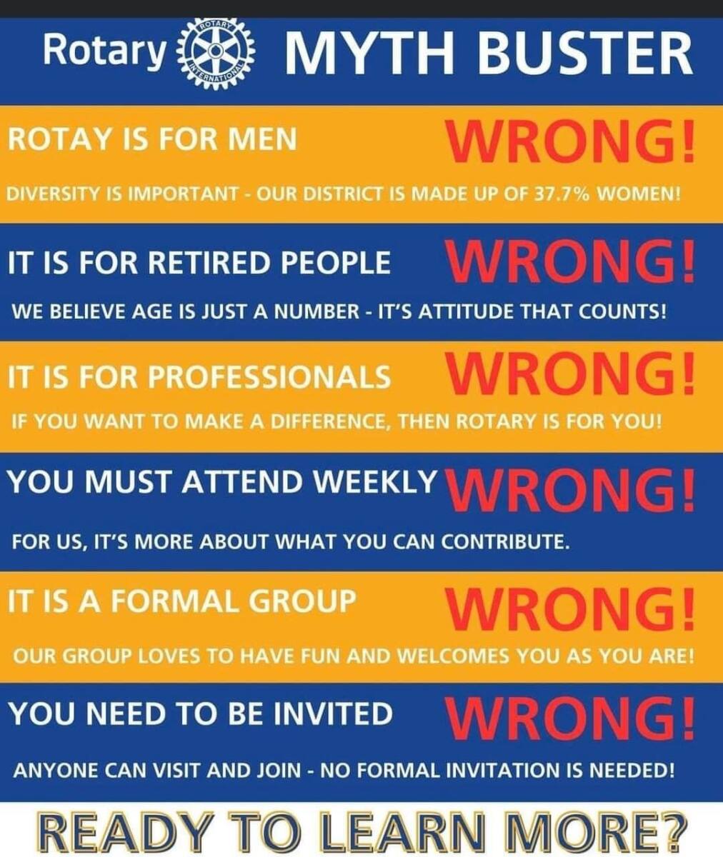 Rotary Orpington E Club  myths surrounding Rotary In Kent & London