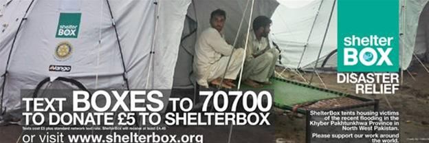 Text a fiver to Shelterbox