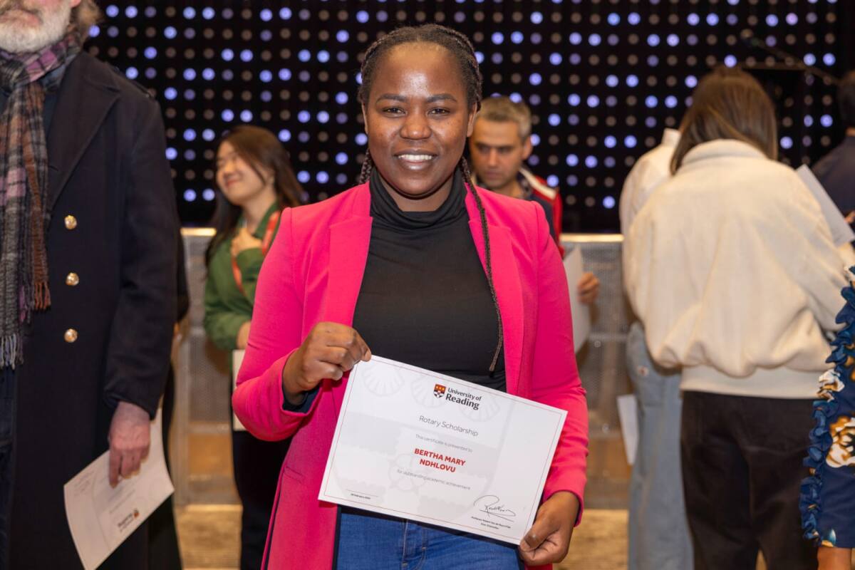 I was awarded a certificate of recognition by the vice chancellor for winning the Rotary scholarship