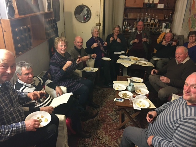 Members of Braids Rotary Club enjoying a port and cheerse tasting.