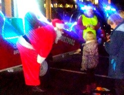 Santa greets children at Charwood Restaurant